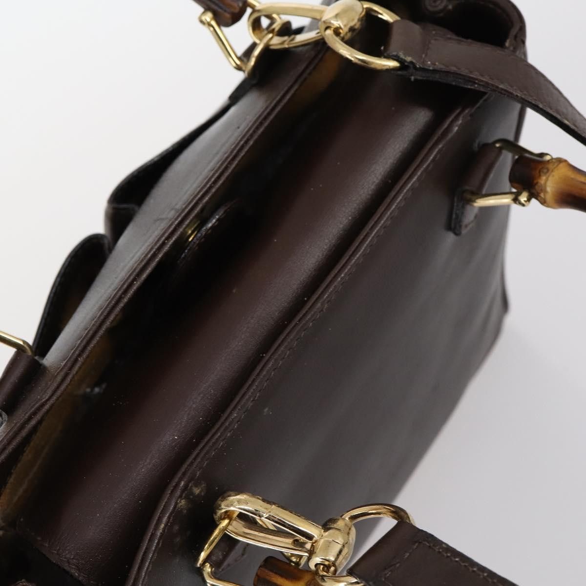 Gucci GUCCI Bamboo Handbag Leather Brown Size ONE SIZE - 6 Thumbnail
