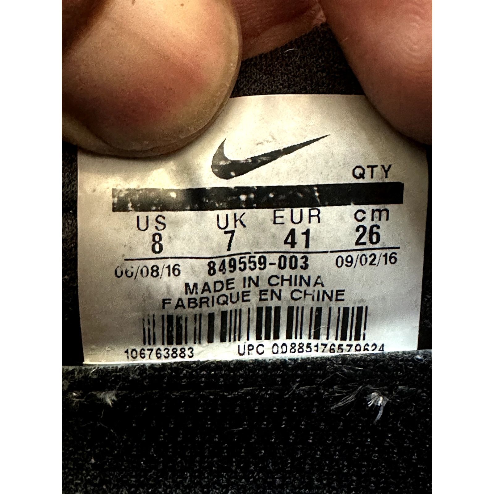 Nike Nike Air Max Sneakers Shoes 2016-2017 Size 8 Grey 849559-003 Size US 8 / EU 41 - 10 Thumbnail
