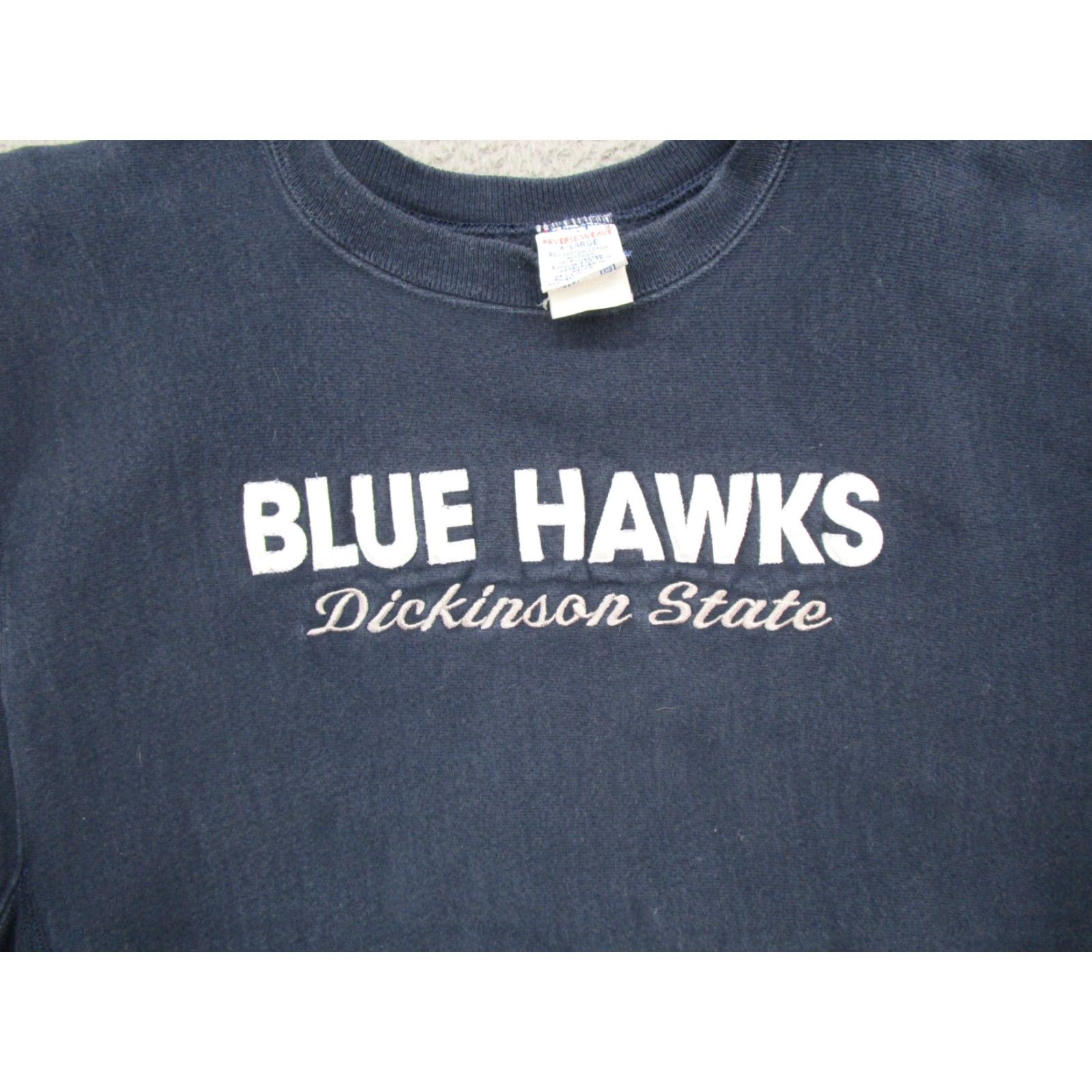 Champion VINTAGE Champion Reverse Weave Dickinson State Blue Hawks Sweatshirt XL Men Blue Pullover Sports Reversible Size US XL / EU 56 / 4 - 2 Thumbnail