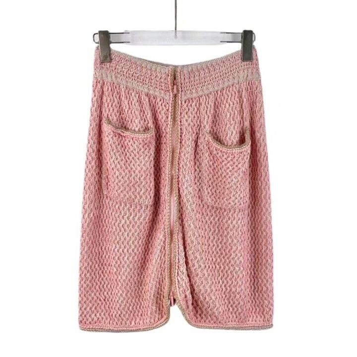 Chanel Chanel Circuit Collection Pink Knit Skirt Size 38" / US 16 / IT 52 - 1 Thumbnail