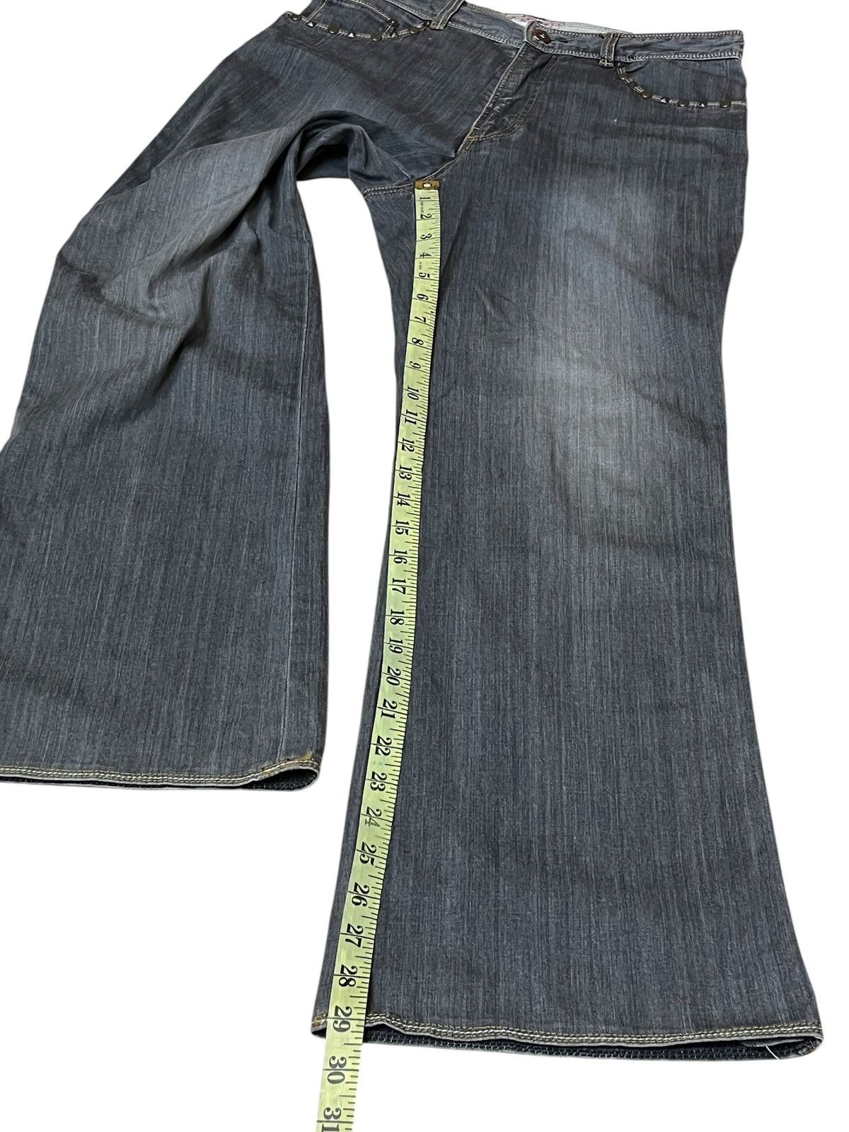 Hiroko Koshino Homme JAPANESE CULTURE “HIROKO KOSHINO” WITH STUDDED FLARED JEANS Size US 29 - 16 Thumbnail
