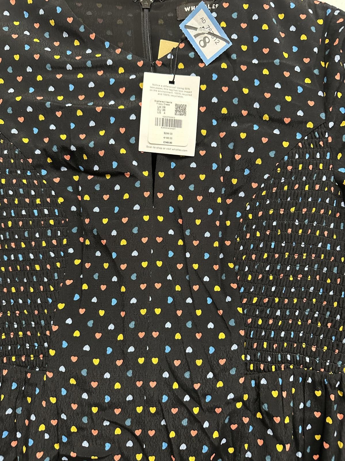 Whistles Whistles Petite Scattered Hearts Flippy Dress Size S / US 4 / IT 40 - 2 Thumbnail