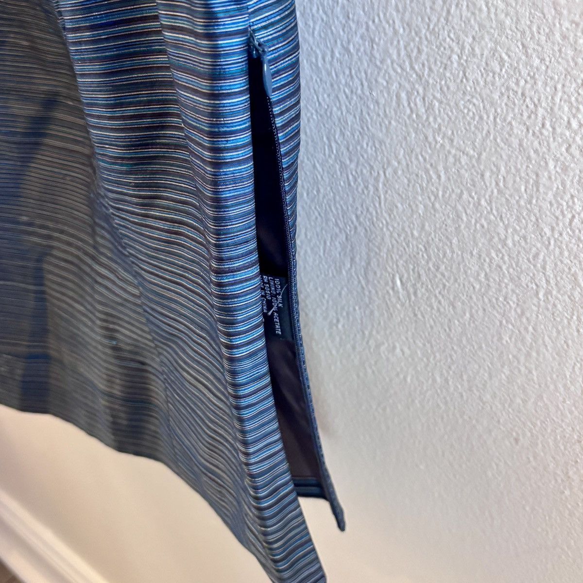 Kasper 90s Vintage Blue Striped Women's Crop Top Size XL / US 12-14 / IT 48-50 - 5 Thumbnail