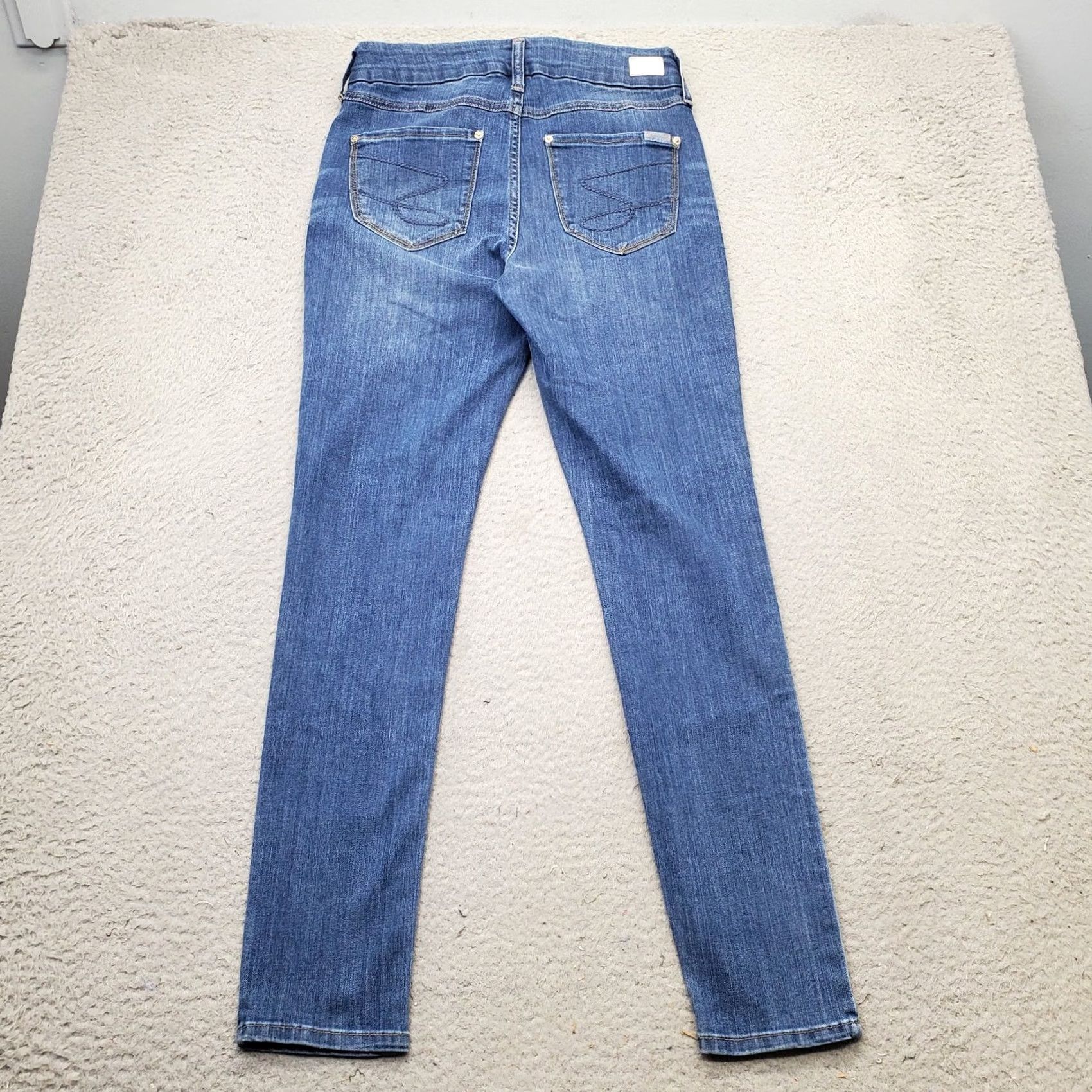Vintage Seven7 Jeans Womens Size 6 Blue Denim 5 Pocket Skinny Regular Rise 30.25" Inseam 30.25" Medium Wash Casual Size 28" / US 6 / IT 42 - 2 Thumbnail