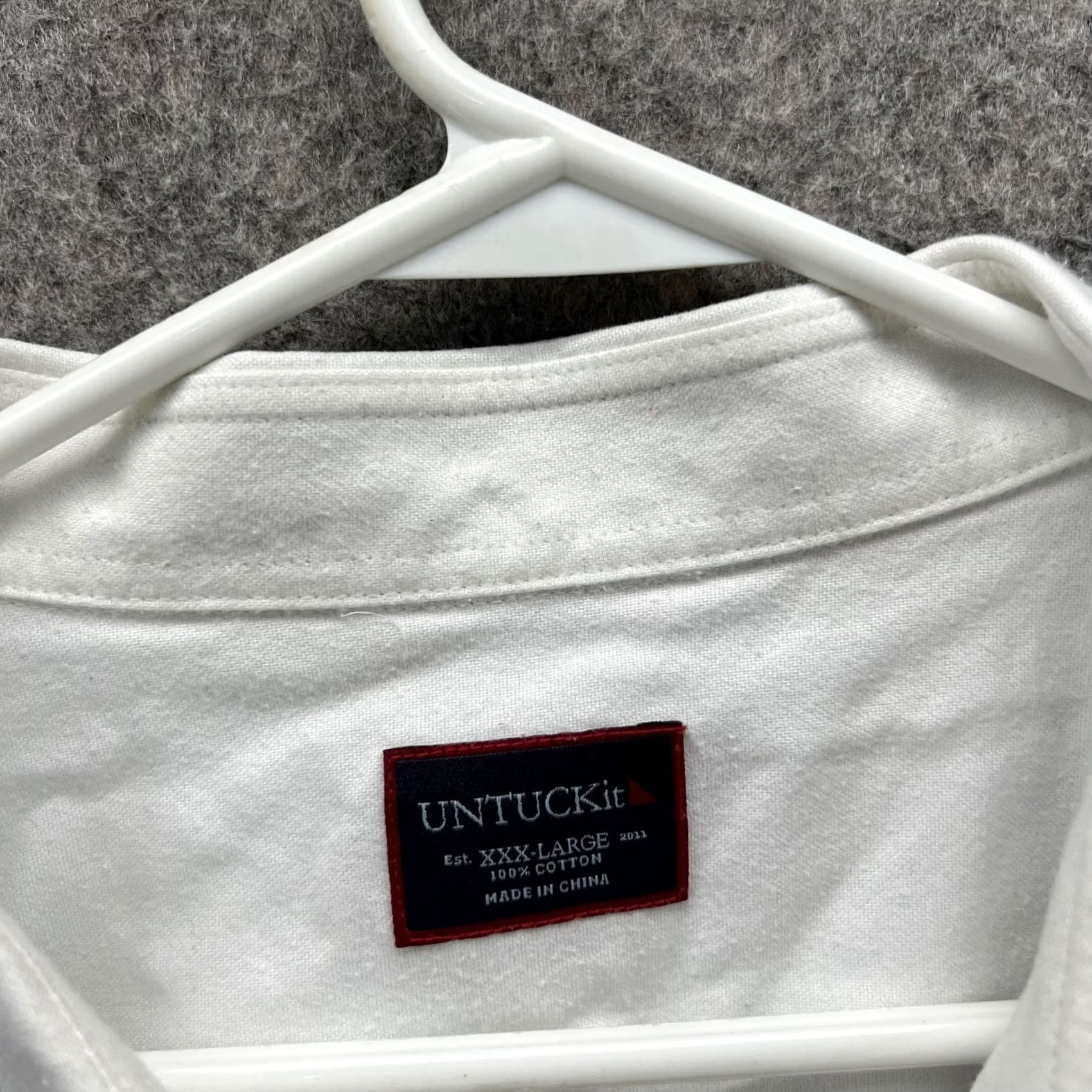 UNTUCKit UNTUCKit Shirt Men 3XL White Button-Down Cotton Dress Casual Preppy Button-Up Shirt Mens Size US XXL / EU 58 / 5 - 6 Thumbnail