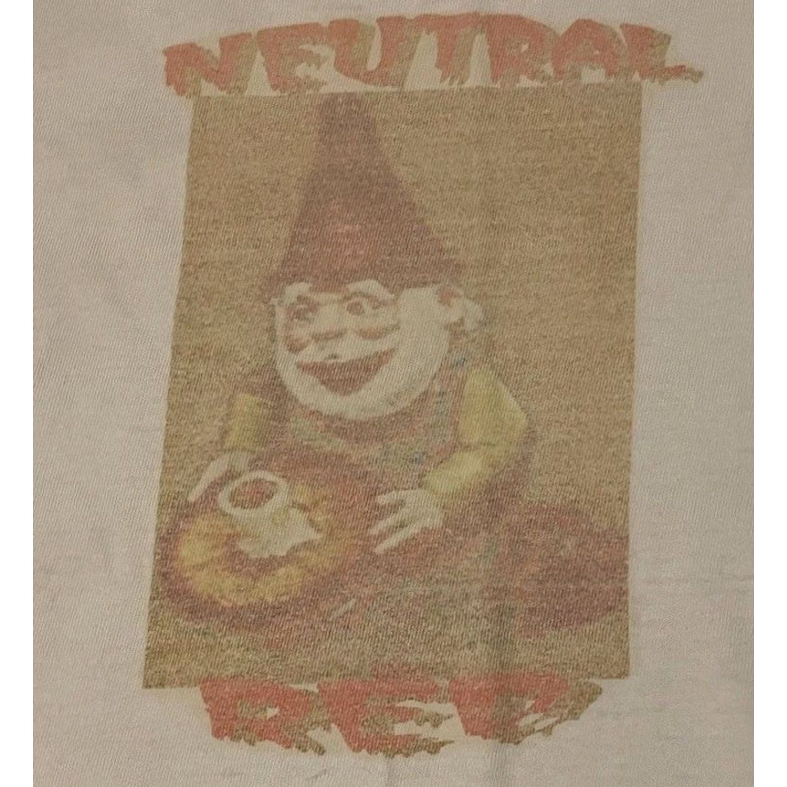 Vintage VINTAGE Shirt Mens M White 80s Distressed Neutral Red Gnome Funny Skate Punk Grunge 90s USA Size US M / EU 48-50 / 2 - 2 Thumbnail