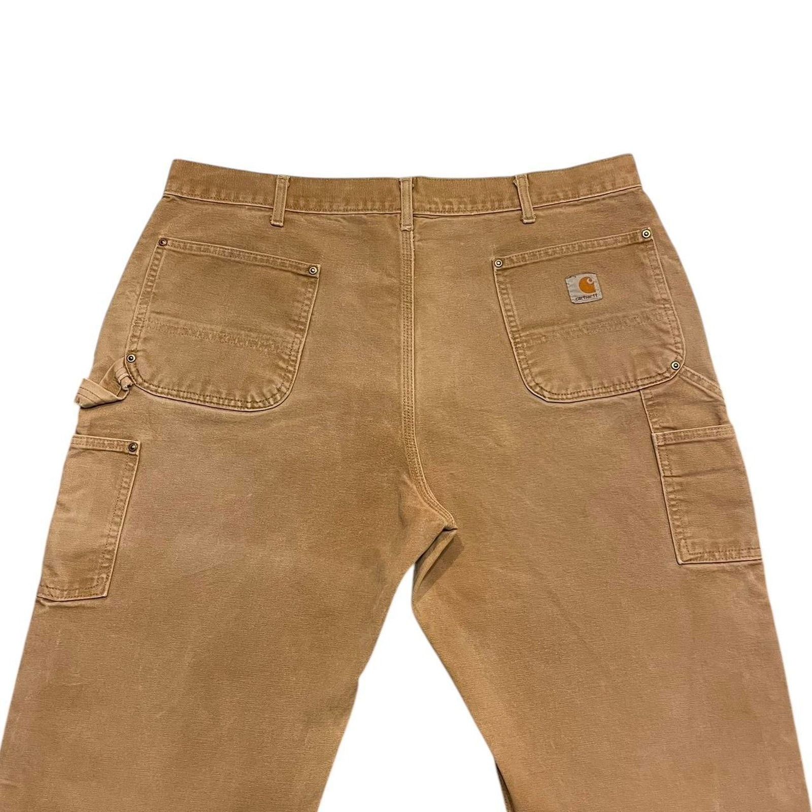Carhartt VTG tan Carhartt double knee USA streetwear grunge workwear Size US 38 / EU 54 - 4 Thumbnail