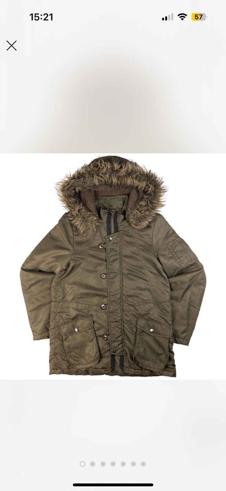 Vintage PPFM fur hooded zip up jacket size M