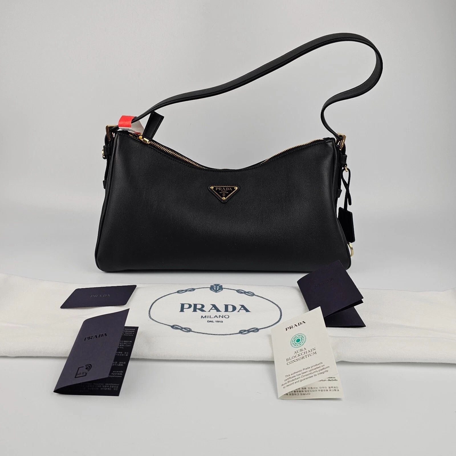 Prada PRADA Aimee Black Leather Shoulder Bag New And Authentic Size ONE SIZE - 2 Thumbnail