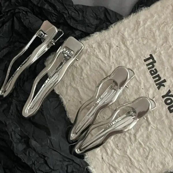 Metal Wave Barrettes Special-Interest Design Cold