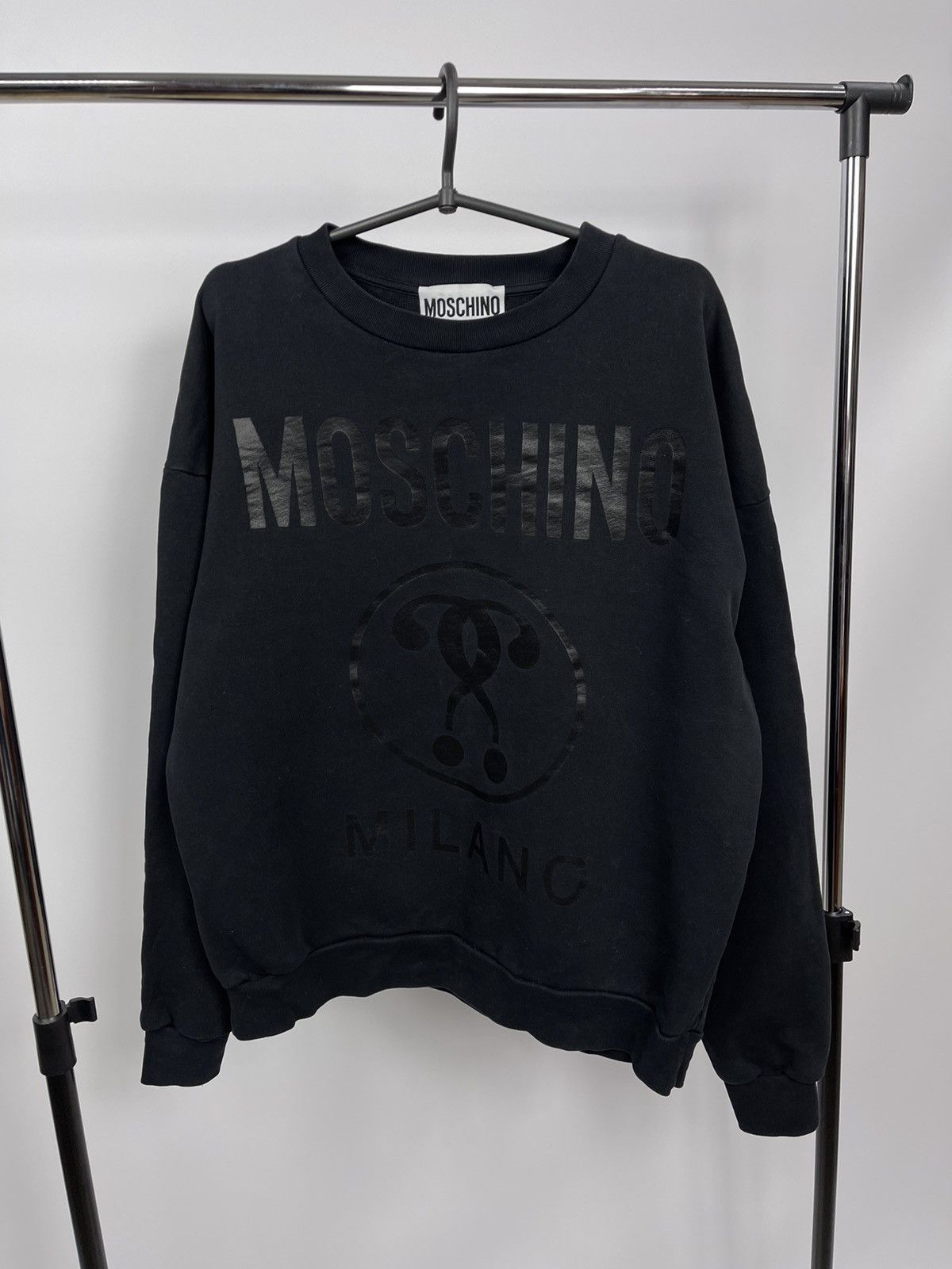 Moschino Moschino Couture Milano Hoodie Size L Big Logo Black Size US L / EU 52-54 / 3 - 1 Thumbnail