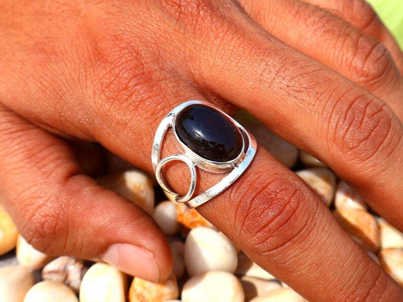 Handmade Smoky Quartz Ring, Handmade 925 Silver Ring, Brown Gemstone Size ONE SIZE - 8 Thumbnail