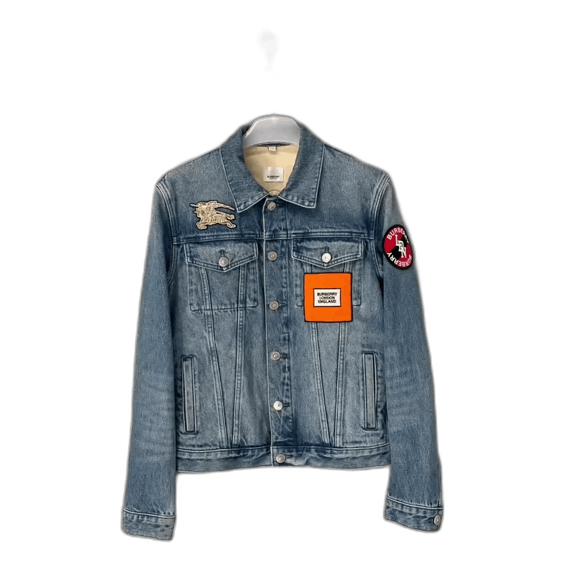 Burberry Burberry Denim Jacket with Patches-yf Size US S / EU 44-46 / 1 - 1 Thumbnail