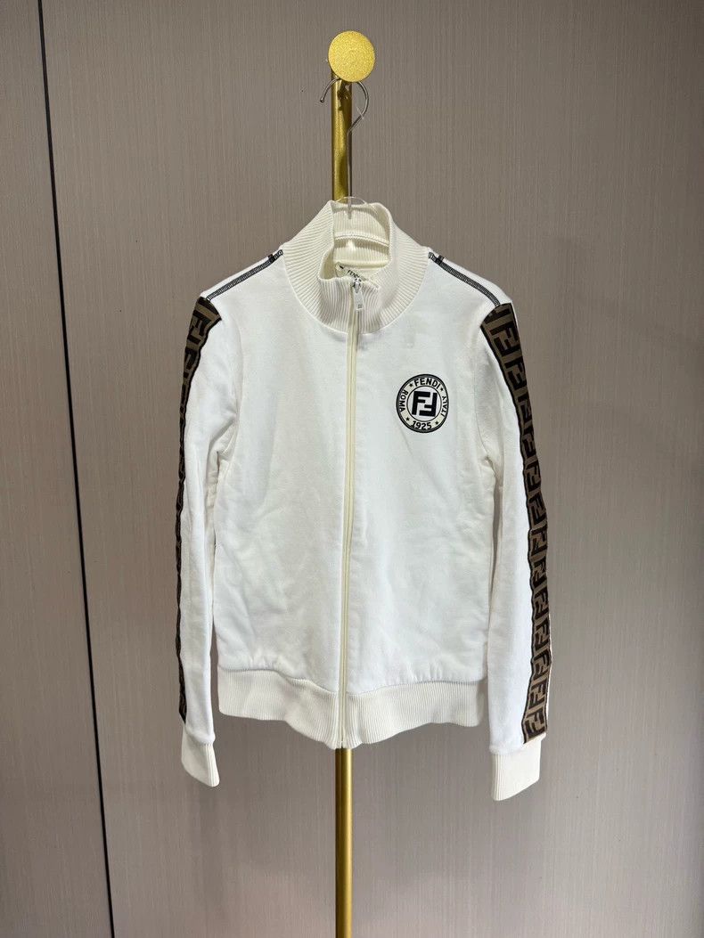 Fendi Fendi White Zip-Up Jacket - dmc Size US S / EU 44-46 / 1 - 1 Thumbnail