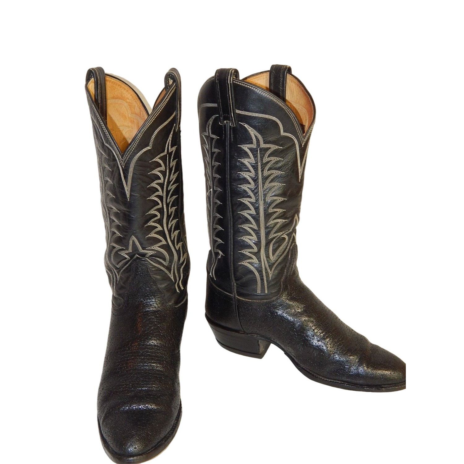 Tony Lama Vtg Tony Lama SPOTTED AFRICAN HIPPO Skin Leather Cowboy Boot Size US 9 / EU 42 - 1 Thumbnail