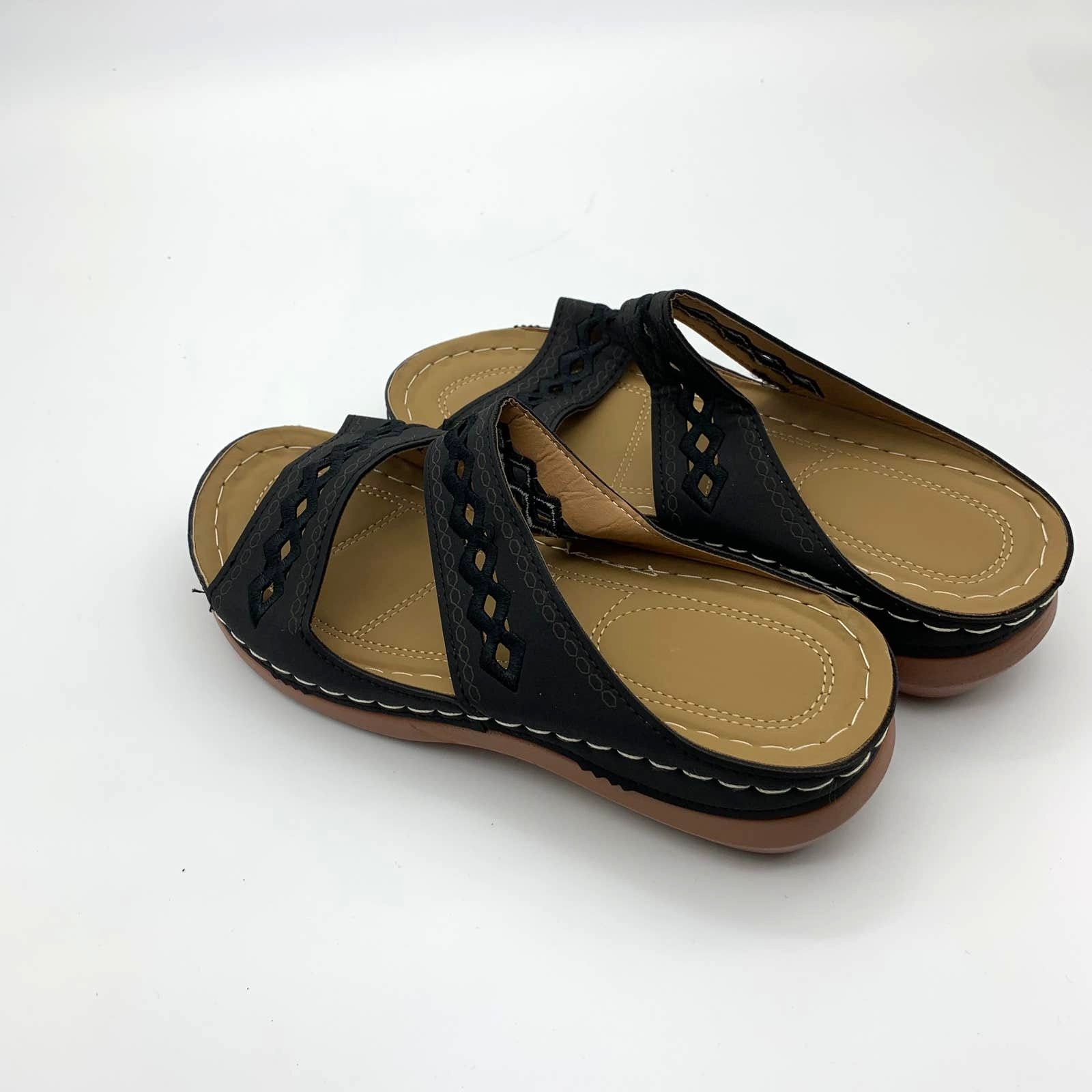Other Black Sandals Womens Size 8 Fashion Casual Wedges Shoes Size US 8 / IT 38 - 3 Thumbnail