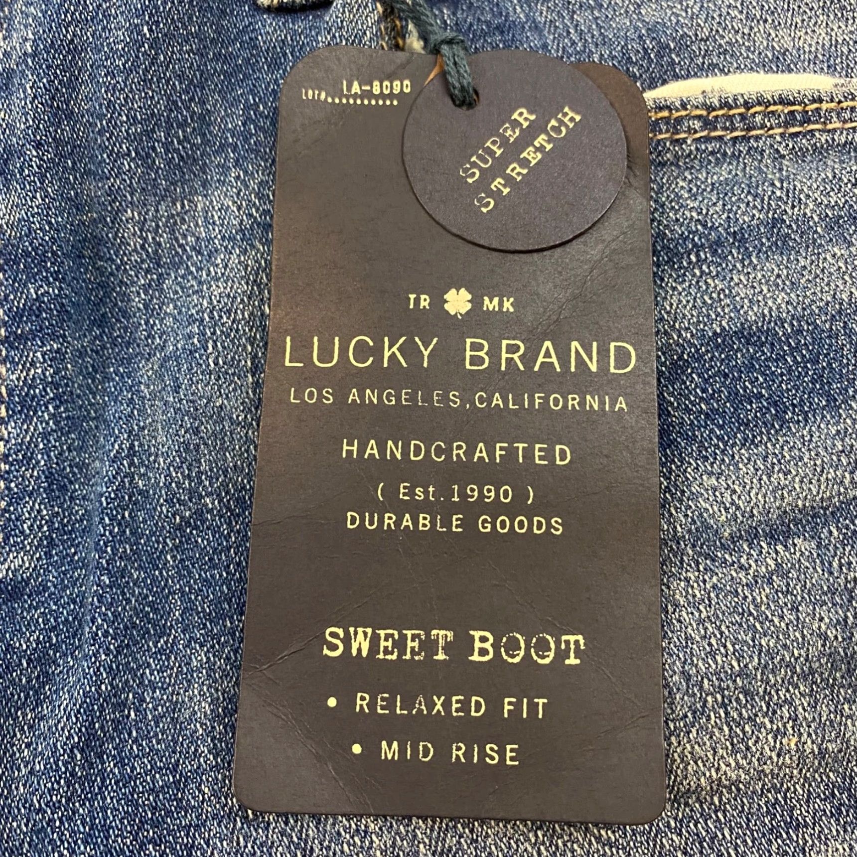 Lucky Brand Lucky Brand Sweet Boot Jeans Womens 12 Blue Wash Denim Stretch Mid-Rise NEW Size 34" / US 12 / IT 48 - 2 Thumbnail
