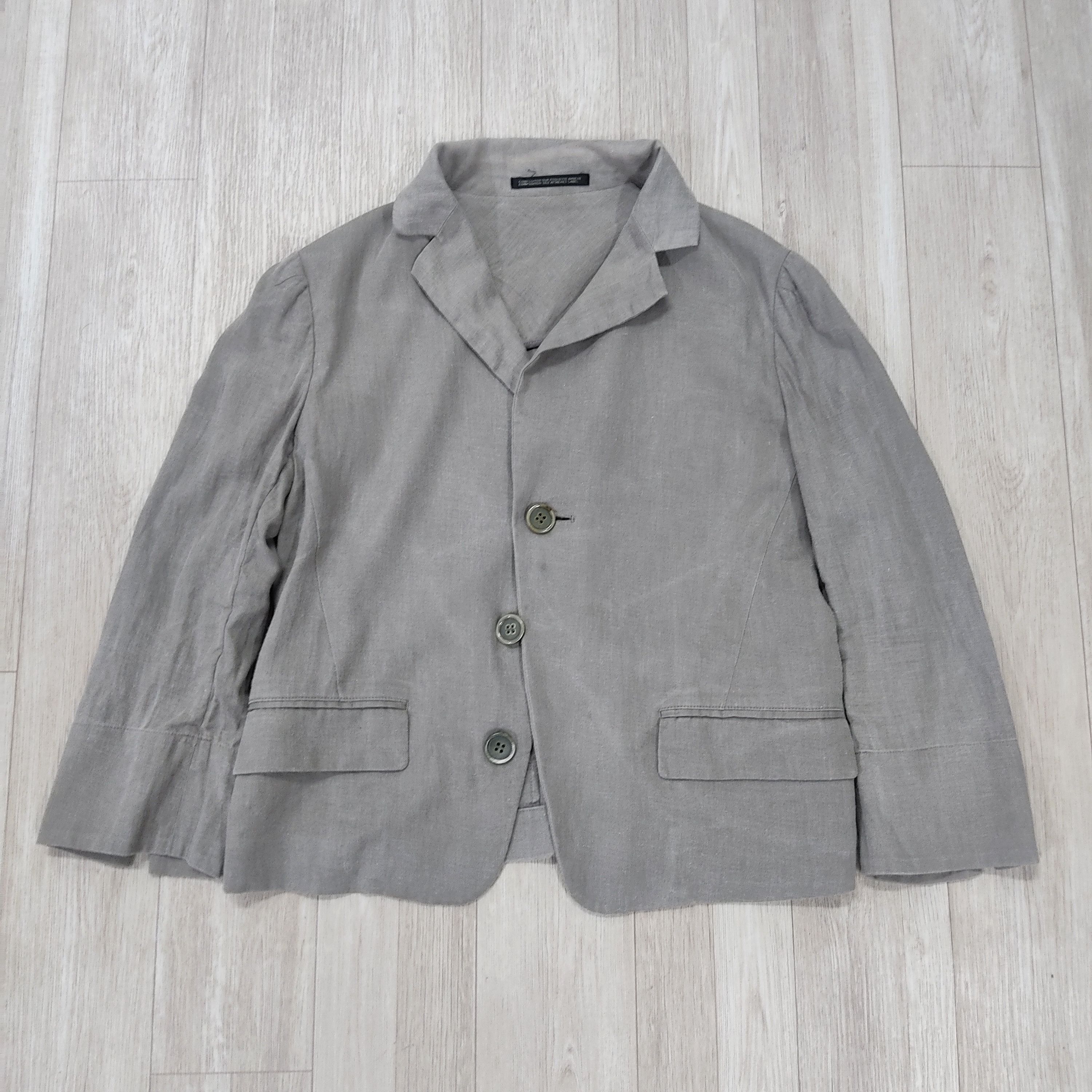 Yohji Yamamoto YOHJI YAMAMOTO + NOIR 3 Buttons Cotton Linen Blazer Size S / US 4 / IT 40 - 5 Thumbnail