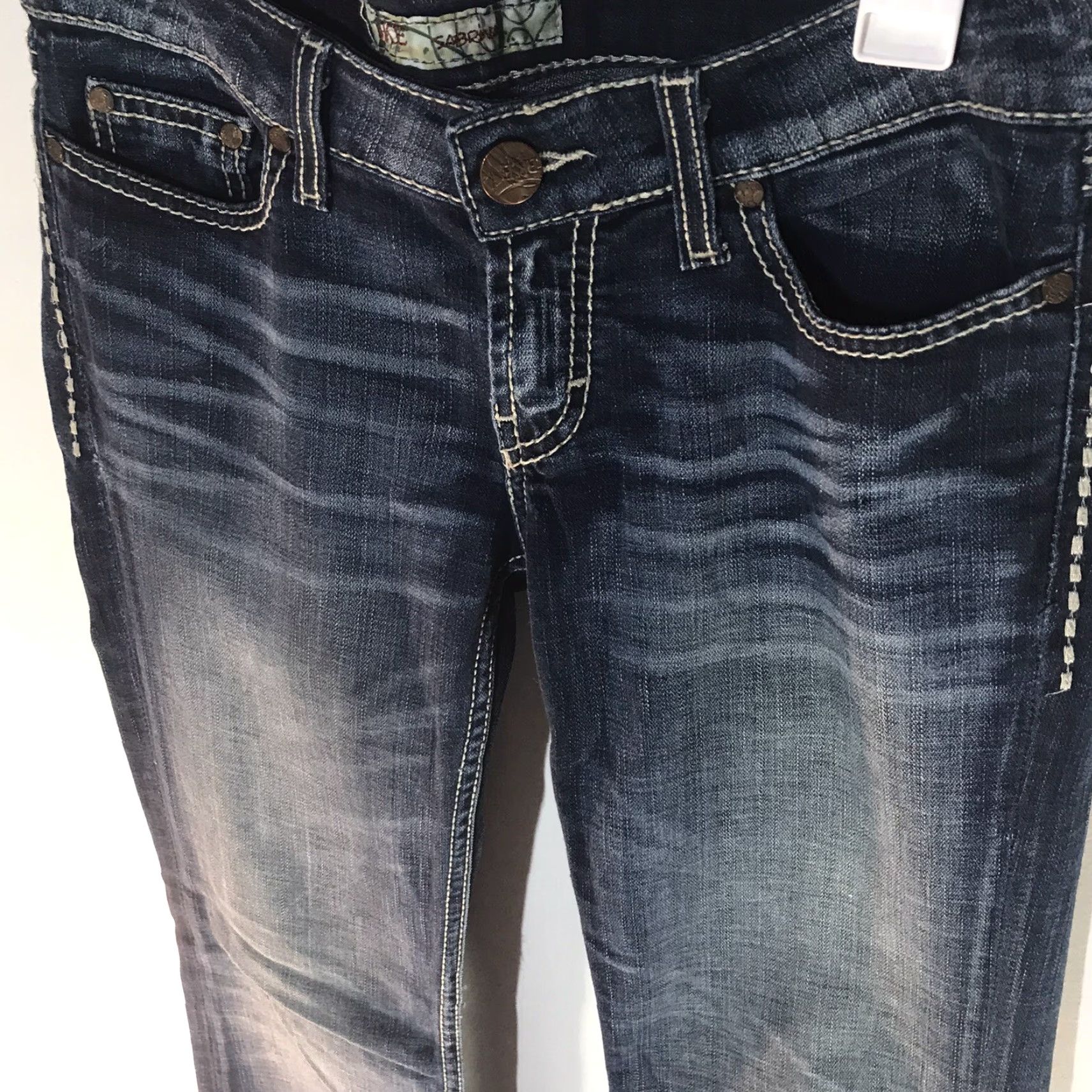 BKE BKE Sabrina Wide Leg Jeans Womens Size 26 Dark Faded Blue Denim Size 26" / US 2 / IT 38 - 3 Thumbnail