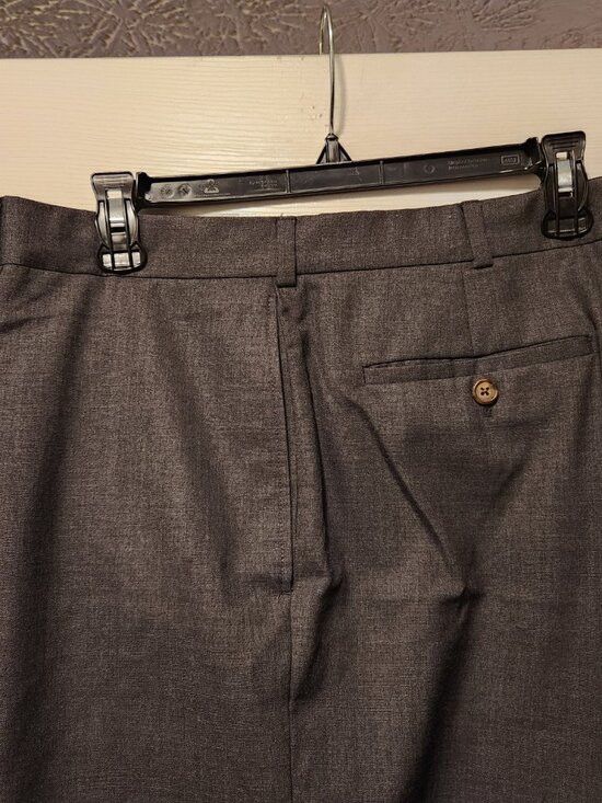Lands' End Lands' end men's gray 100%wool dress pants size: 37/27 Size 36R - 2 Thumbnail
