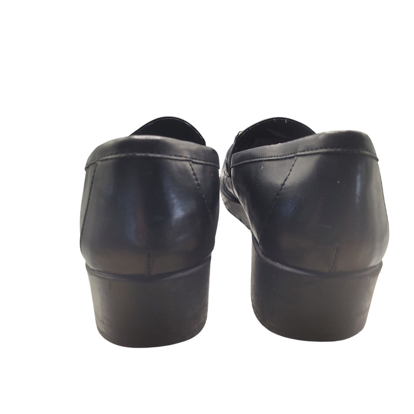 Anne Klein Anne Klein Black Loafers Flex Slip On Gold Emblem Sz 9.5 Size US 9.5 / IT 39.5 - 6 Thumbnail