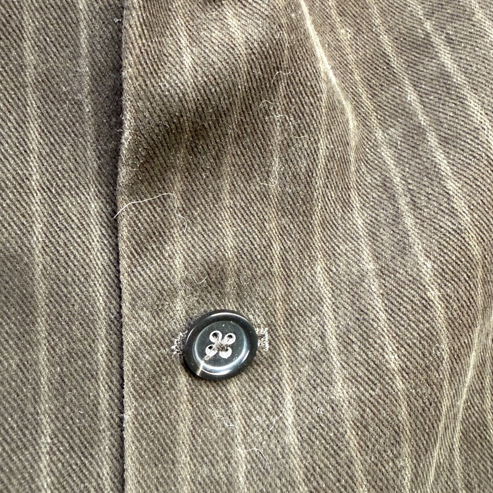 Banana Republic Banana Republic Blazer Mens 42S Brown Pinstripe Brushed Cotton Sport Coat Y2K Blazer Size 42R - 6 Thumbnail