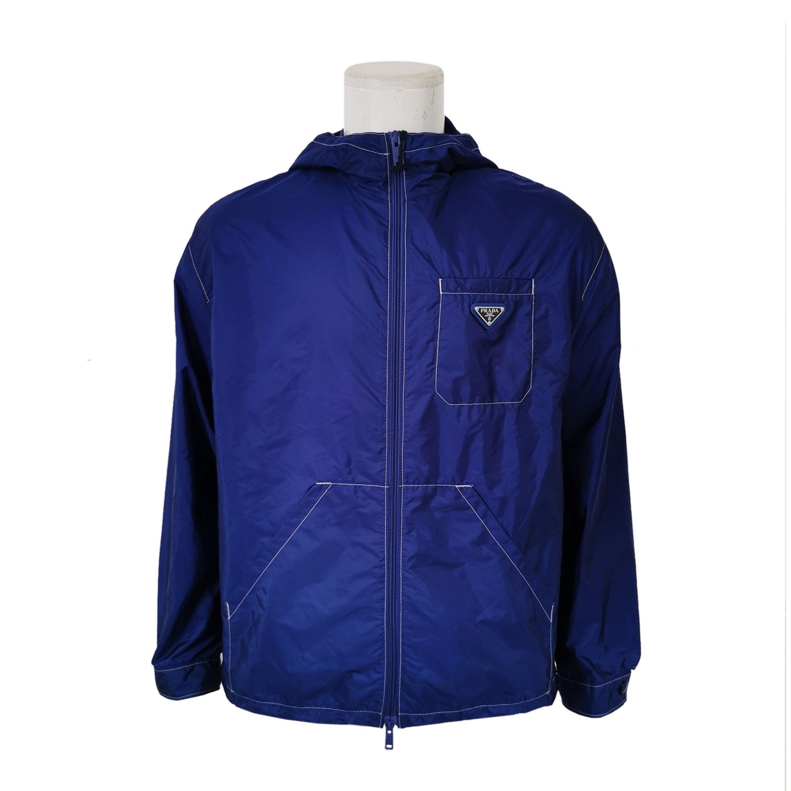Prada Prada Blue Hooded Zip Jacket M Size US S / EU 44-46 / 1 - 1 Thumbnail