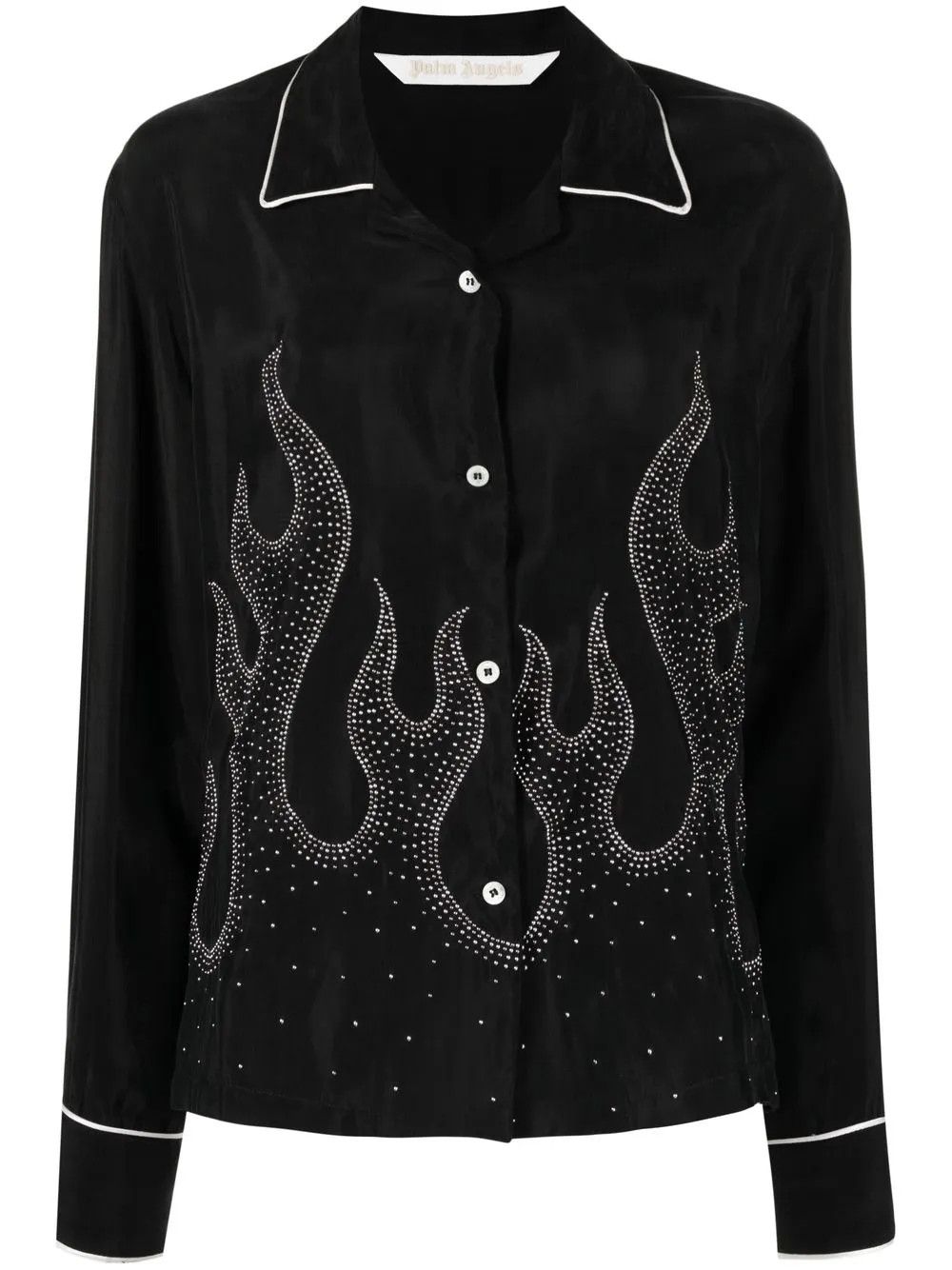 Palm Angels o1y1125 Patterned Shirt in Black Size S / US 4 / IT 40 - 1 Thumbnail