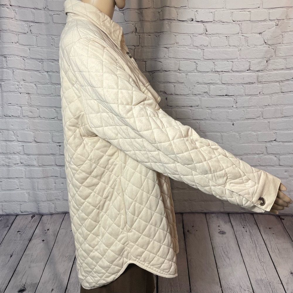 Other NWT New Sigrid Olsen Quilted Beige Shirt Jacket Size 1X Size XL / US 12-14 / IT 48-50 - 2 Thumbnail
