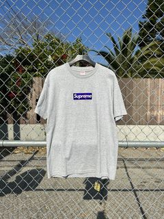 Supreme purple box logo tee outlet white