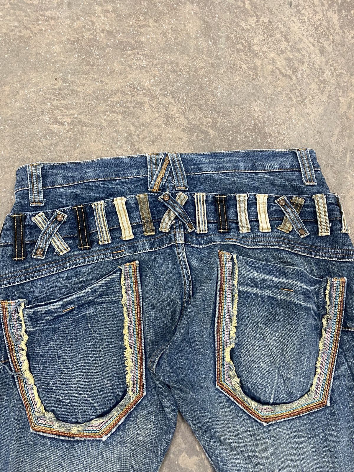 Japanese Brand 2000s DOUBLE WAIST JAPAN DENIM JEANS PUNK GRUNGE HYSTERIC Size US 33 - 12 Thumbnail