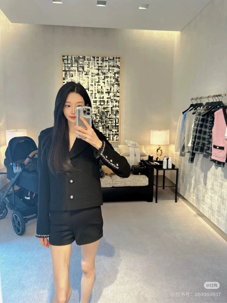 Chanel Chanel 24K black navy wind rolled edge tweed jacket 2504-Ne Size XS / US 0-2 / IT 36-38 - 8 Thumbnail