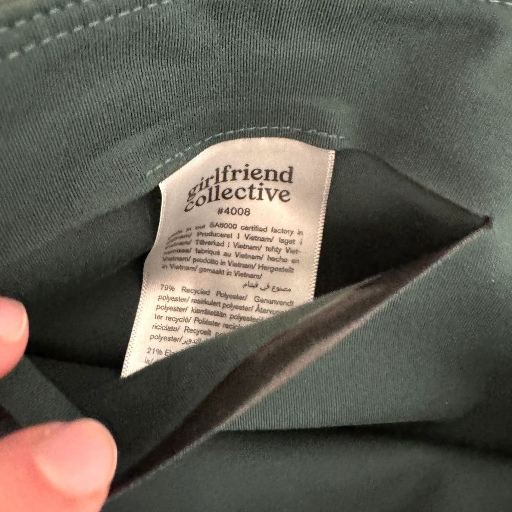 Girlfriend Collective VINTAGE Girlfriend Collective Compressive High Rise Leggings Moss Green M Activewear Size 32" / US 10 / IT 46 - 4 Thumbnail