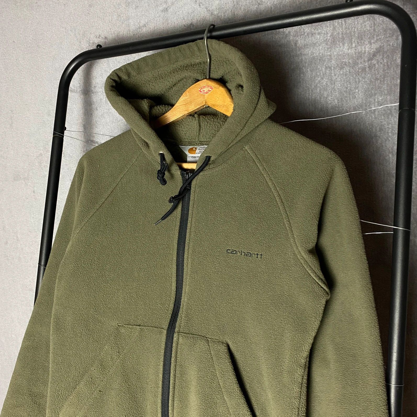 Carhartt Carhartt polar zip jacket khaki with hood mini logo Size S / US 4 / IT 40 - 3 Thumbnail