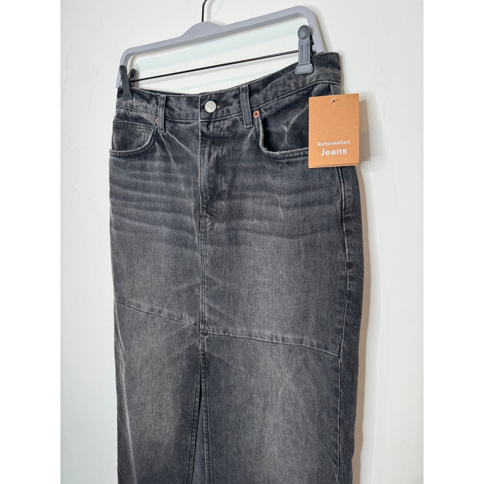 Reformation NWT Reformation Jeans Tazz Denim Maxi Skirt Black Size 28 Size 28" / US 6 / IT 42 - 2 Thumbnail