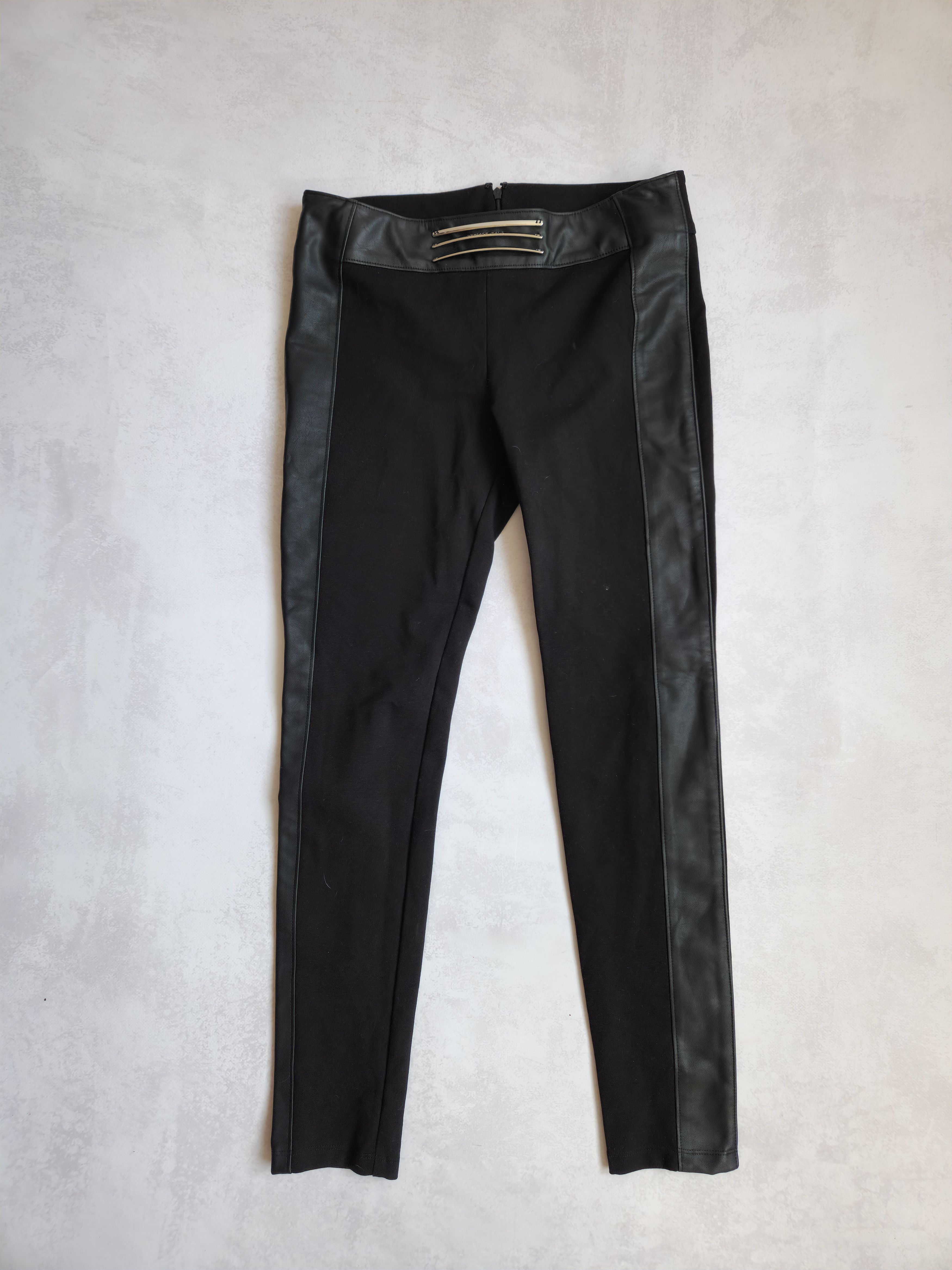 Versace Versace jenas leather inserts leggings pants Size 32" / US 10 / IT 46 - 1 Thumbnail