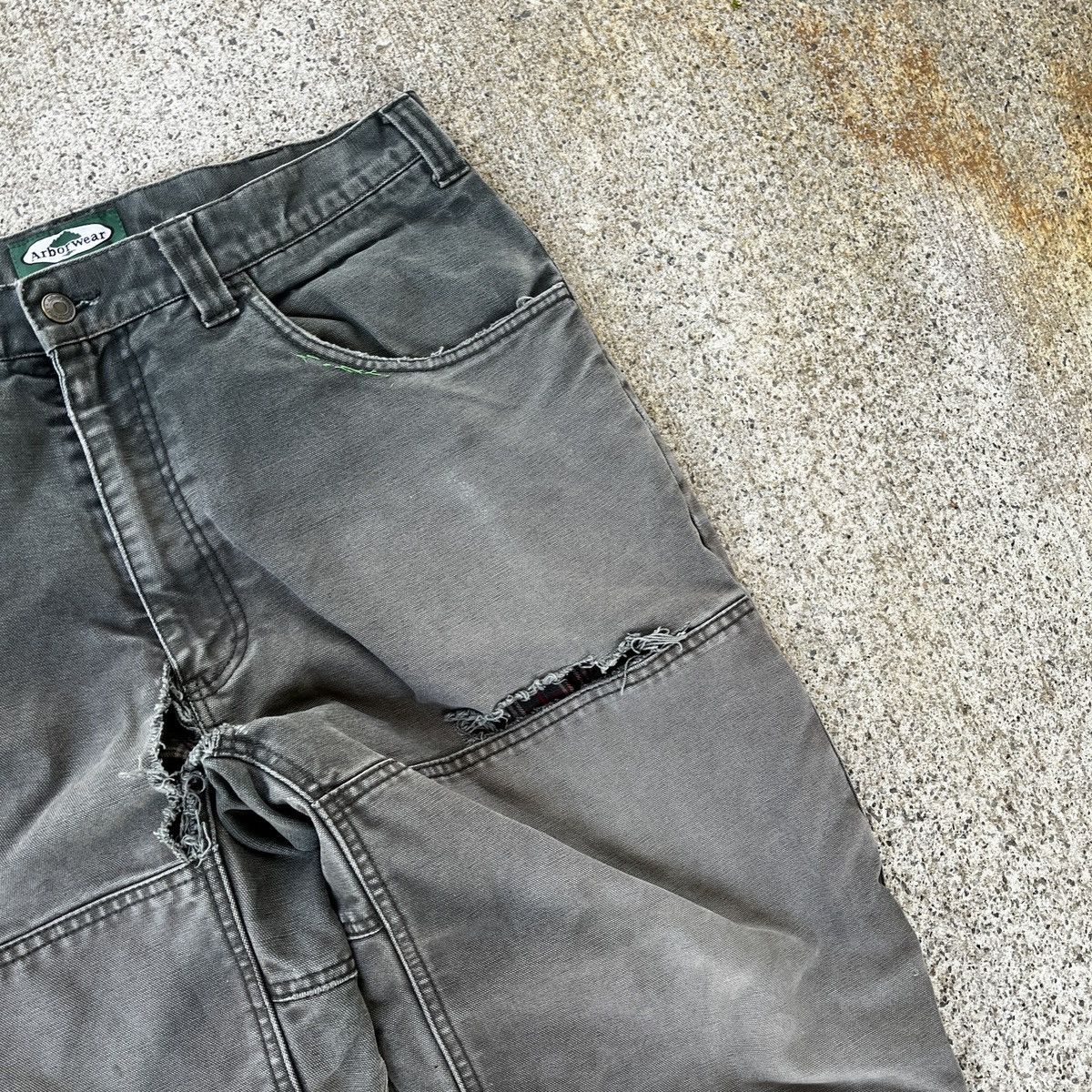 Vintage Vintage Thrashed Sun Fade Work Pants 36x30 90’s Size US 36 / EU 52 - 5 Thumbnail