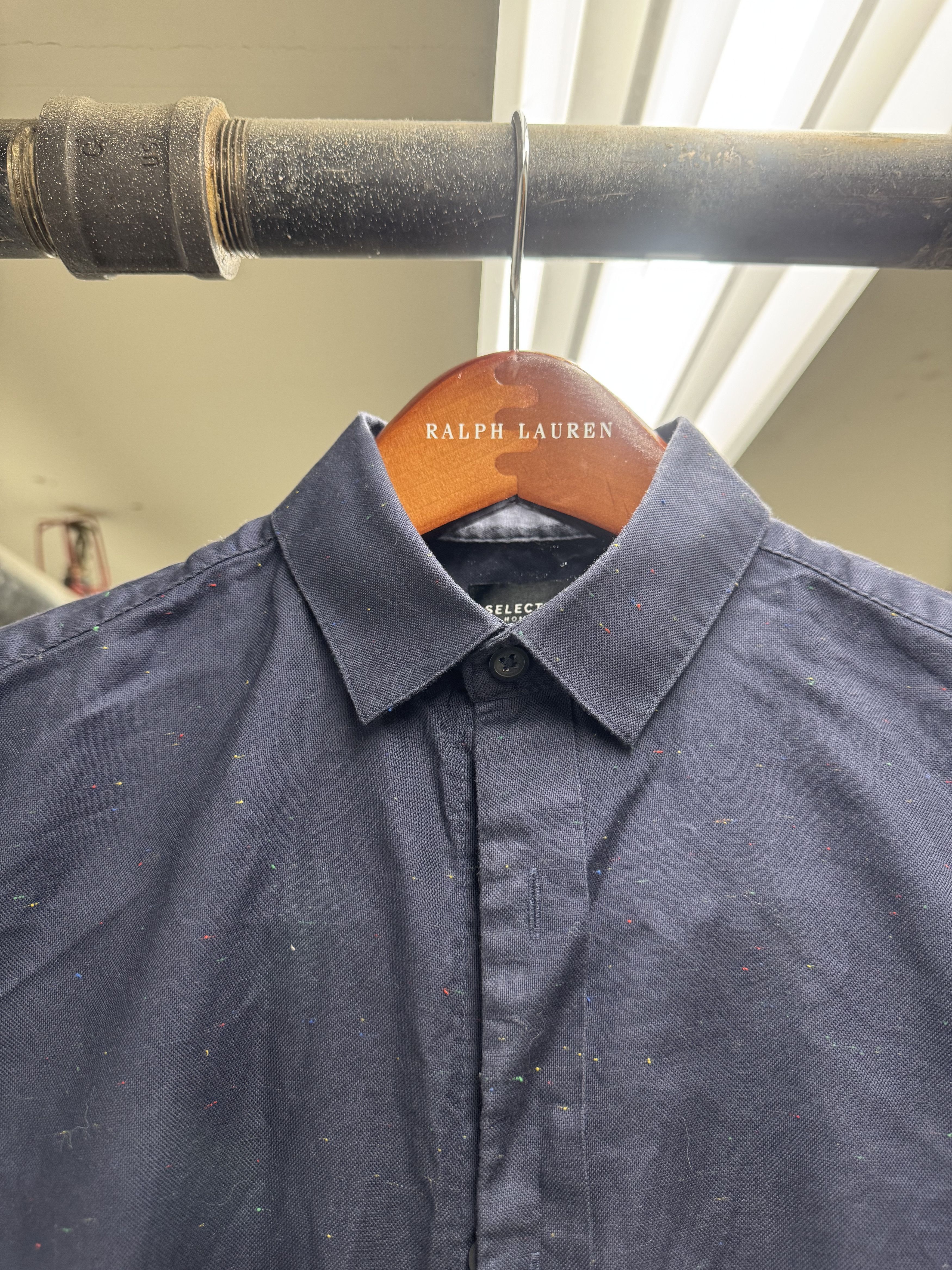 Selected Homme Selected Homme Slim Fit Blue Speckled Button Up Shirt Size US S / EU 44-46 / 1 - 3 Thumbnail