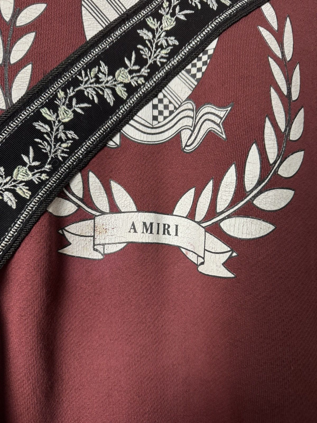 Amiri Amiri Sweatshirt Crewneck Maroon Burgundy Luxury Designer Size US L / EU 52-54 / 3 - 6 Thumbnail