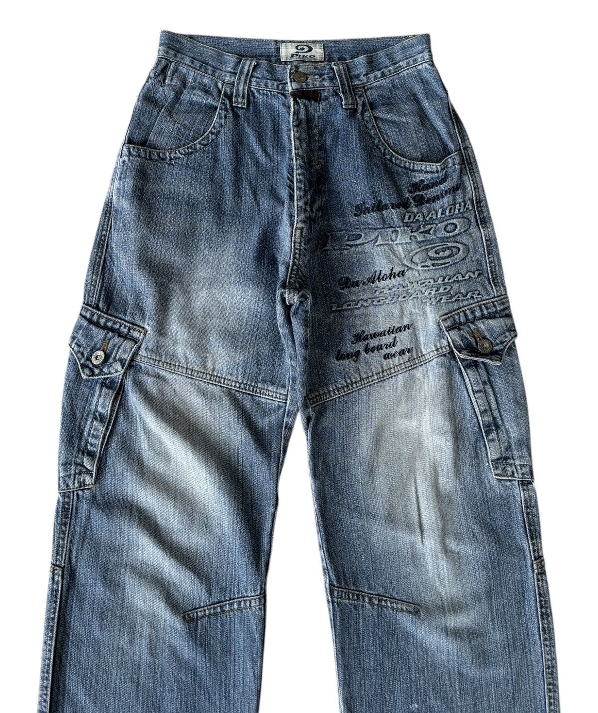 Hysteric Glamour VINTAGE PIKO HAWAIIAN BAGGY CARGO PANTS JEANS Size US 27 - 5 Thumbnail
