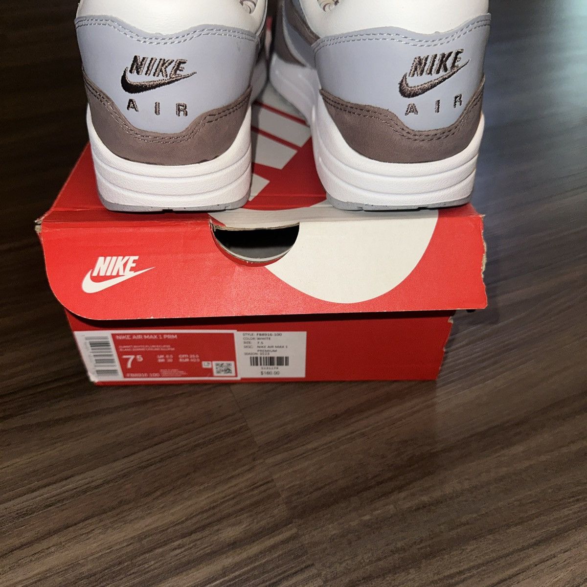 Nike Nike Air Max 1 PRM Shima Shima M Sz 7.5 Summit - White Plum Size US 7.5 / EU 40-41 - 3 Thumbnail