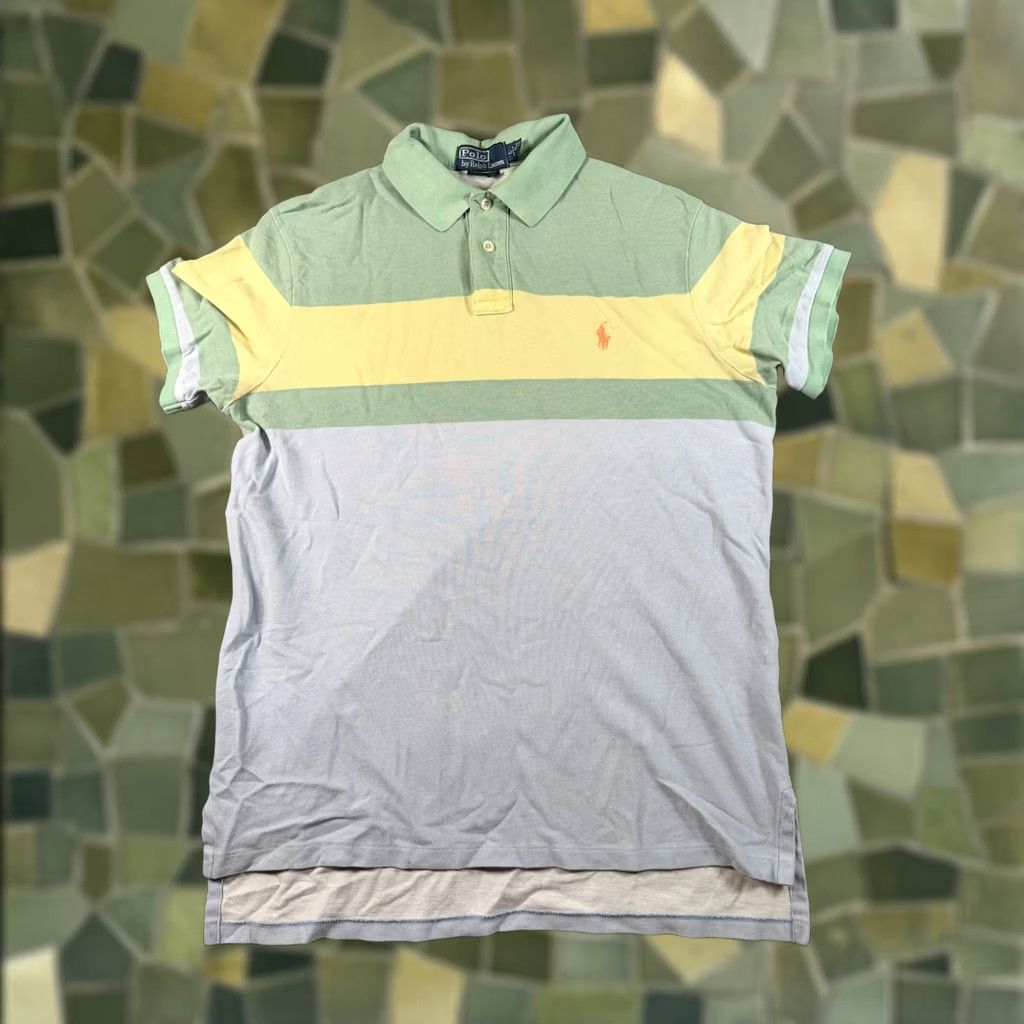 Polo Ralph Lauren Polo by Ralph Lauren Polo Shirt Mens Large Green Striped Custom Fit Size US L / EU 52-54 / 3 - 1 Thumbnail