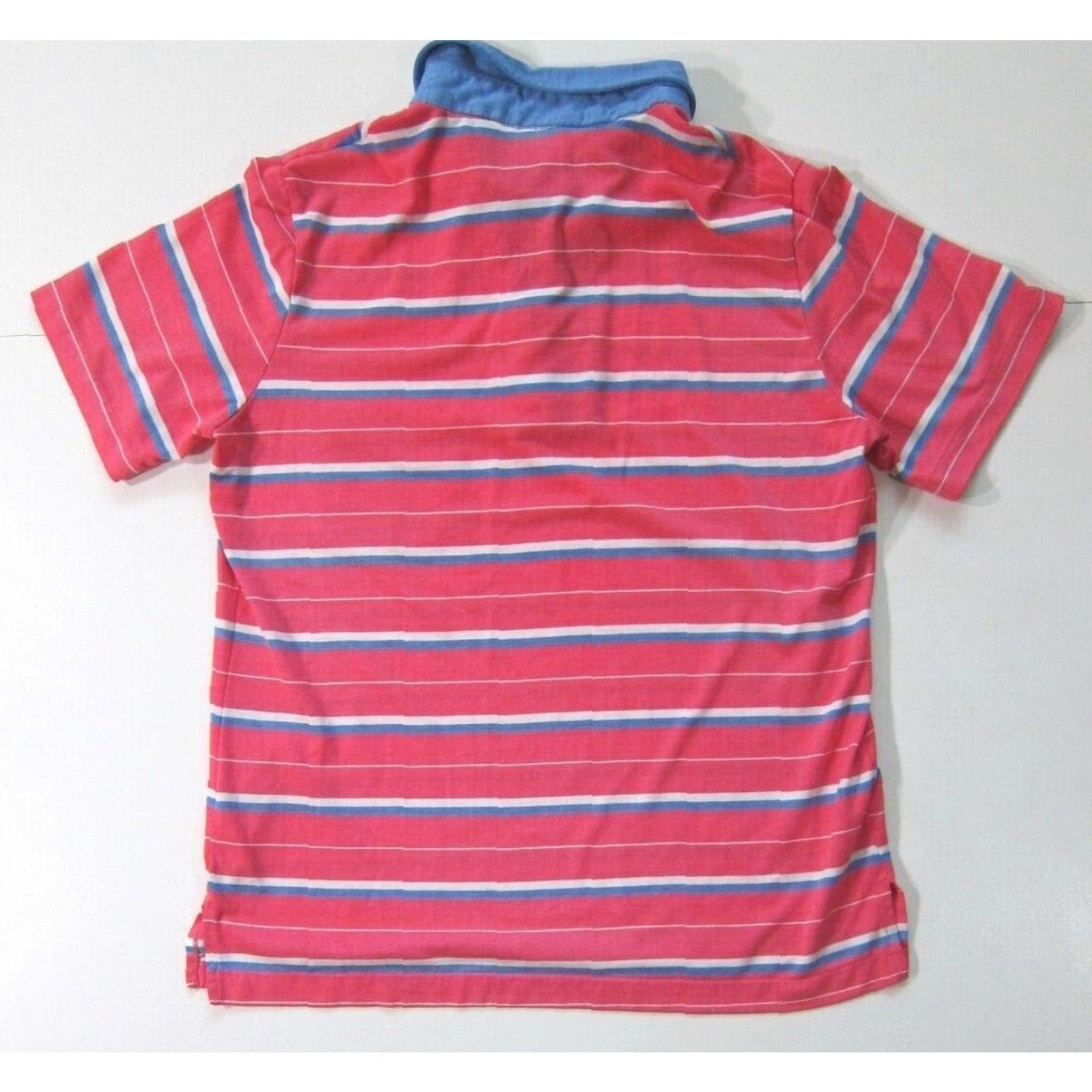 Vintage Vintage The Fashion Place Polo Shirt Women Stripe Pink Blue Lightweight Cotton L Size L / US 10 / IT 46 - 2 Thumbnail