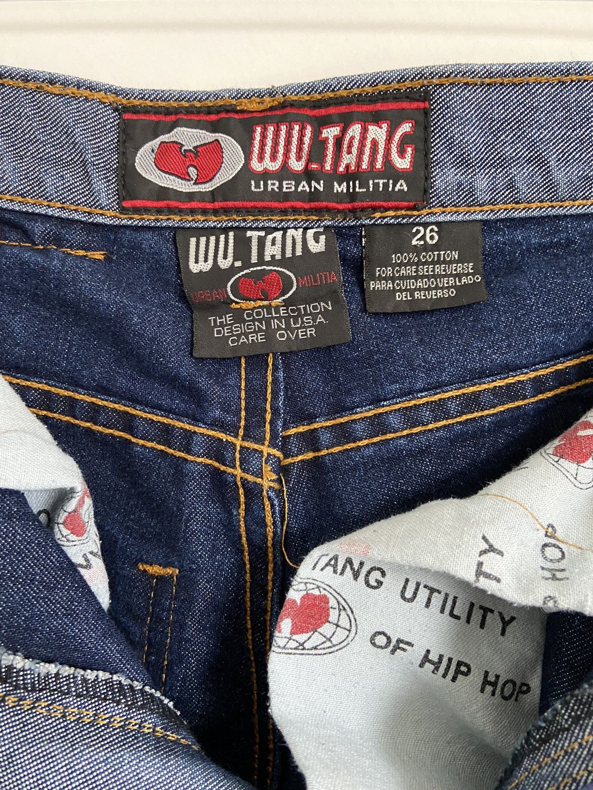 Wu-Tang Clan Wu tang clan rap y2k denim baggy jeans big pockets dragon Size 26" / US 2 / IT 38 - 9 Thumbnail