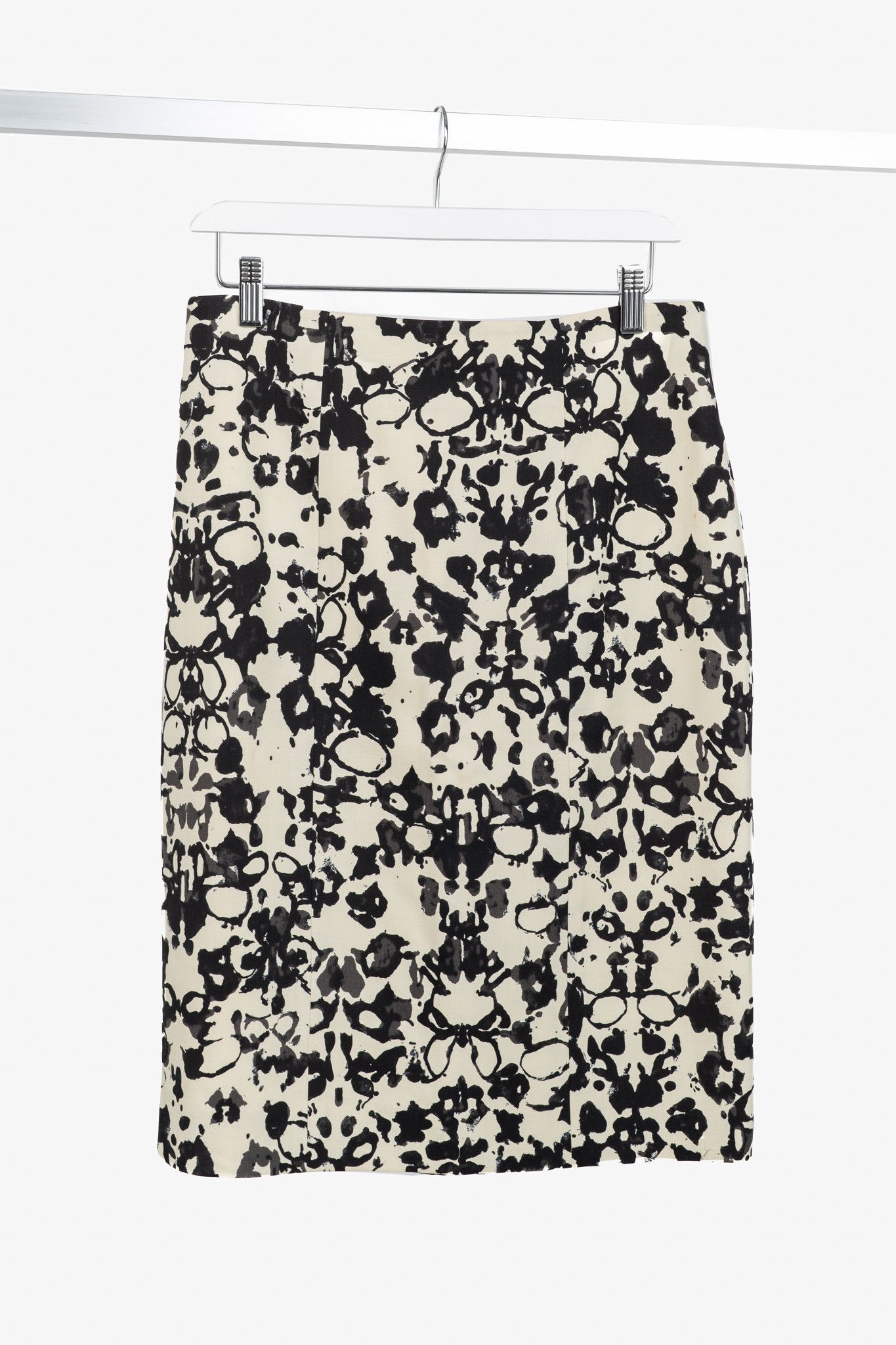 Yves Saint Laurent Yves Saint Laurent PF/08 Abstract Wool Pencil Skirt Size 28" / US 6 / IT 42 - 1 Thumbnail