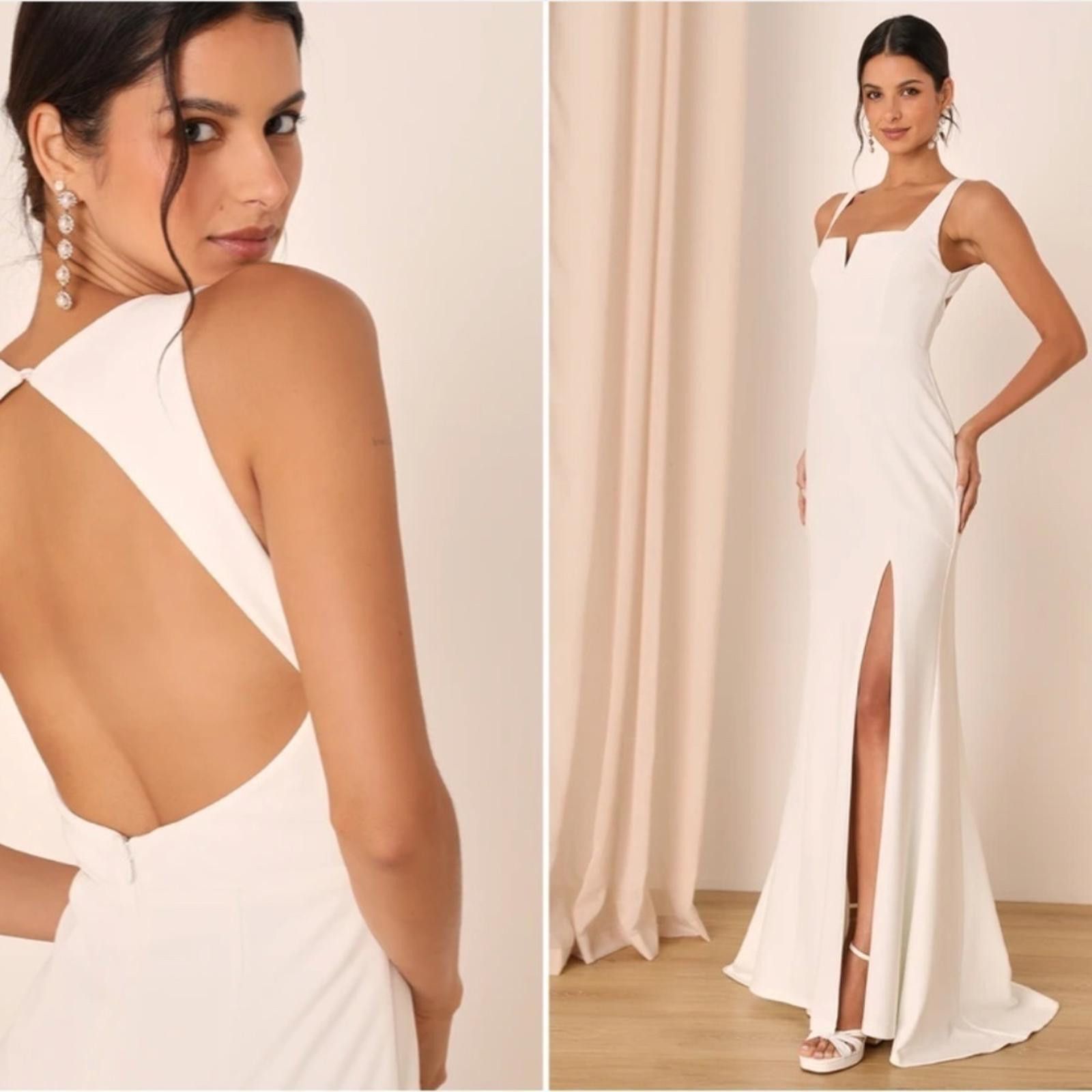 Lulus LULUS Bridal Wedding Elegant Sophisticated Chic Mermaid Gown Size S / US 4 / IT 40 - 2 Thumbnail