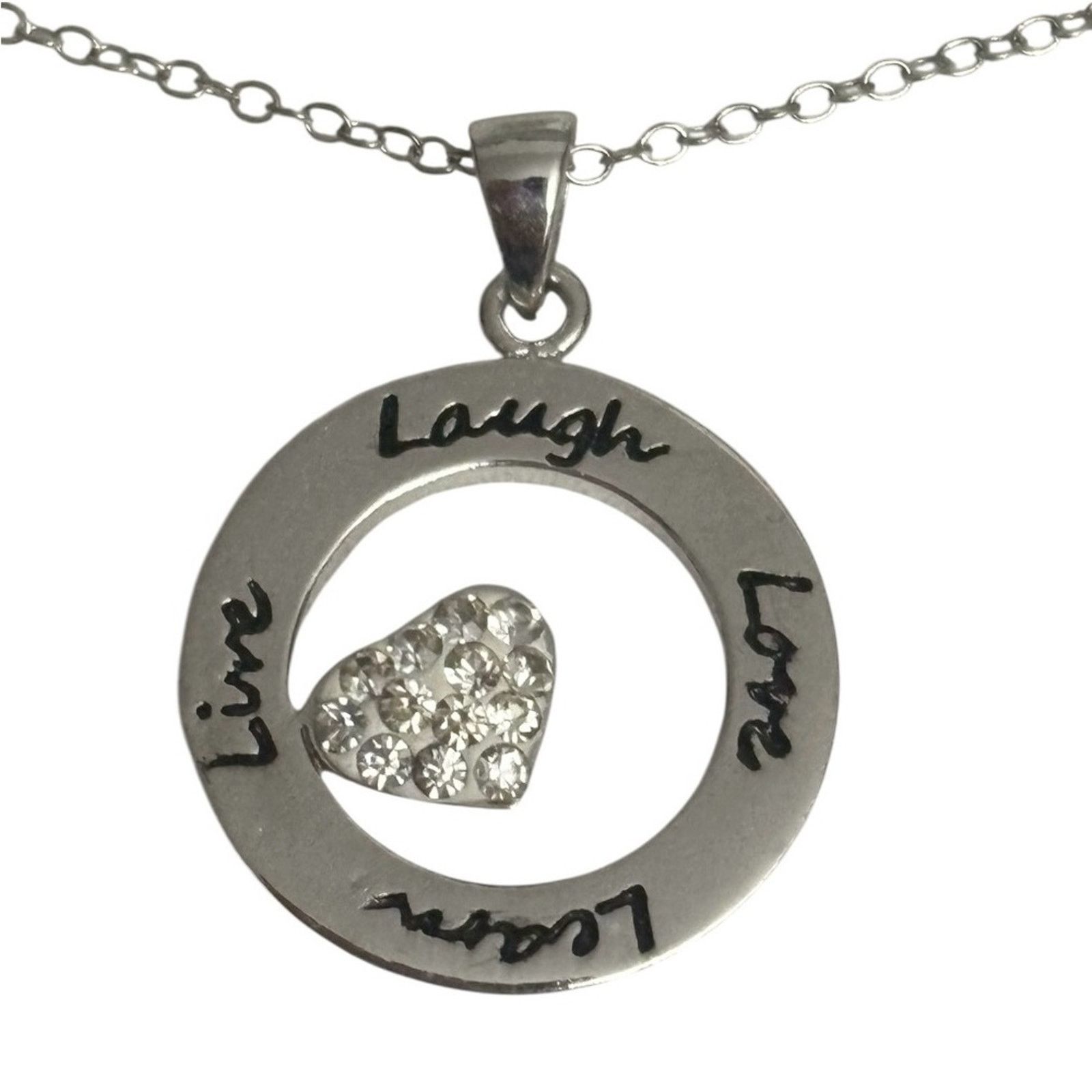 Other Silver Plated 18” Necklace Live, Laugh, Love, Learn Size ONE SIZE - 2 Thumbnail