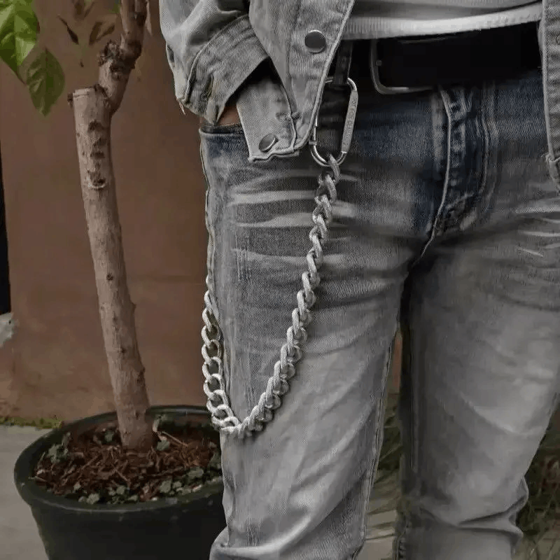 Jewelry Luxurious Concise Chain Pant Waist Keychain Size ONE SIZE - 8 Thumbnail