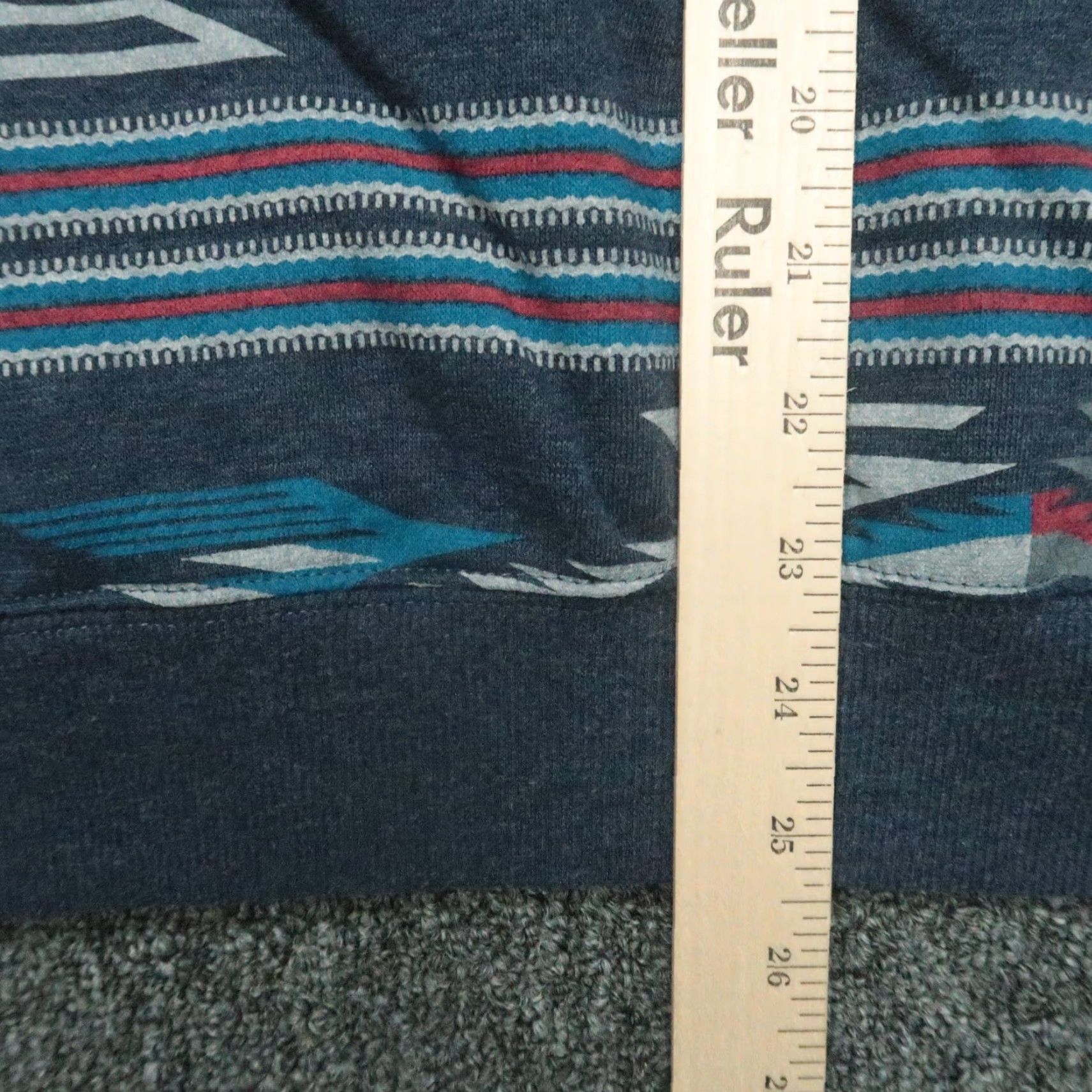Ariat Ariat Hoodie Mens Large Blue Chamayo Collection Aztec Pullover Hooded Pockets Size US L / EU 52-54 / 3 - 7 Thumbnail