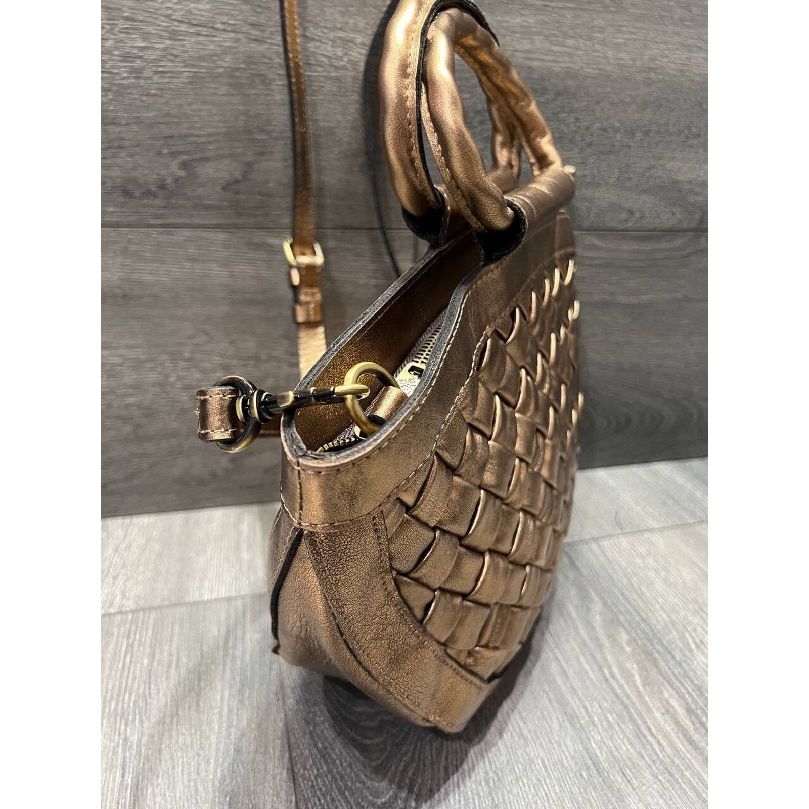 Patricia Nash Patricia Nash Woven Leather Ossi Top Handle Satchel A628968 Size ONE SIZE - 5 Thumbnail